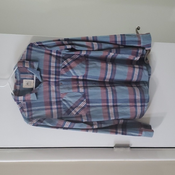 Ripcurl blue and orange plaid flannel shirt - Picture 1 of 2